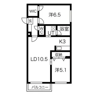 ノルテ円山【3階】の間取り