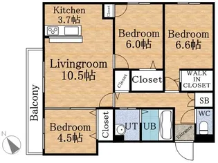 ショコラ【4階】の間取り