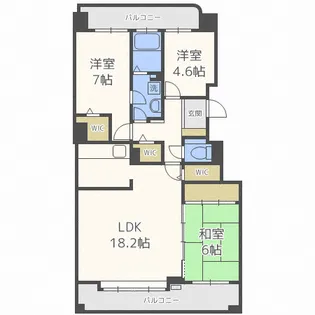ダイアパレスガレリアシティウエストウィング【406号室】の間取り
