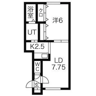 メゾングランイル【1階】の間取り