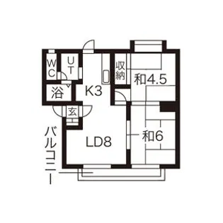 ハイツジョルジュ【202号室】の間取り