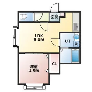 プラダハウス【105号室】の間取り