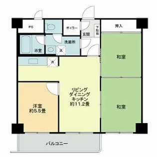 ライオンズマンション真駒内公園【0602号室】の間取り