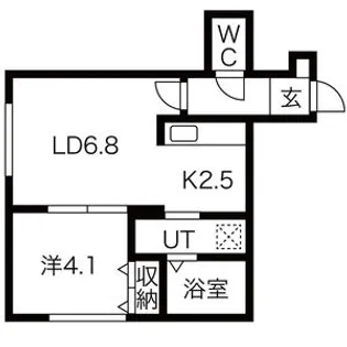 GLASS(グラス)【102号室】の間取り