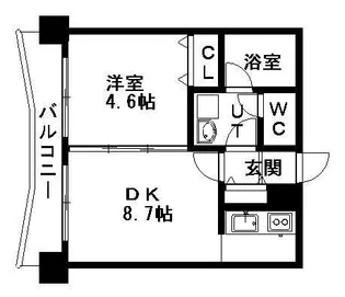 ピュア大通【201号室】の間取り