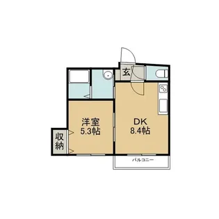グローバル川沿【302号室】の間取り