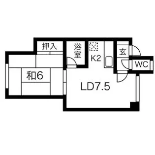 琴似グランドハイツ【2階】の間取り