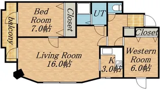 ノール旭ヶ丘【7階】の間取り