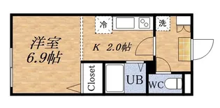 シャーメゾンリブレ八軒【0102号室】の間取り