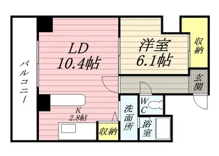 HK大通ハイム【0401号室】の間取り