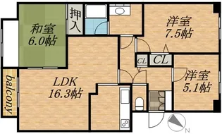 3LDKの間取り画像