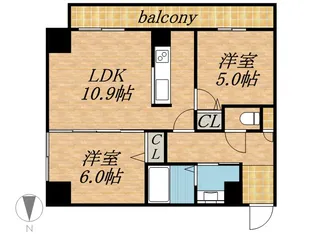 KDXレジデンス南三条【3階】の間取り