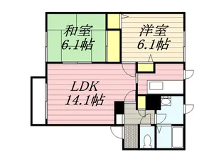 オークヒルコートC【0101号室】の間取り
