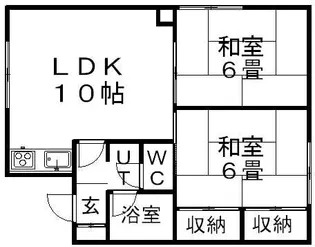 TSUKASAコーポ【0201号室】の間取り