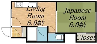 桜コーポ【0001号室】の間取り