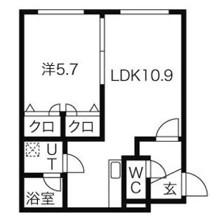rham北円山(旧 グランメゾン北10)【1階】の間取り