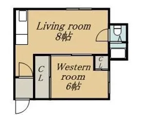 第二辻口荘【2号室】の間取り