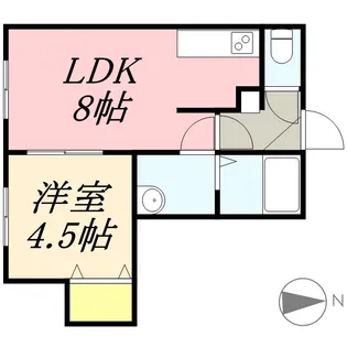 クチュール西線6条(旧ラ・ヴィレット)【2階】の間取り