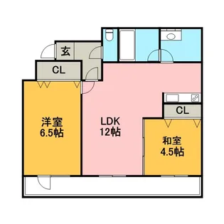 クリオ中島公園ロイヤルガーデン【1階】の間取り