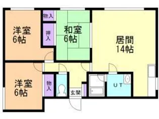ハイツK【1-B号室】の間取り