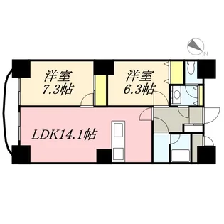 ラベニール伏見【702号室】の間取り