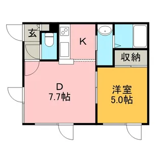 コーポ発寒南【0205号室】の間取り