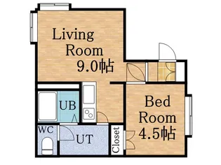ラミアール八軒【0007号室】の間取り