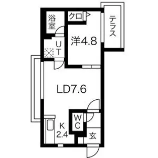 ラ・キャリエール【1階】の間取り