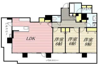 ブランズタワーアイム札幌大通公園【22階】の間取り