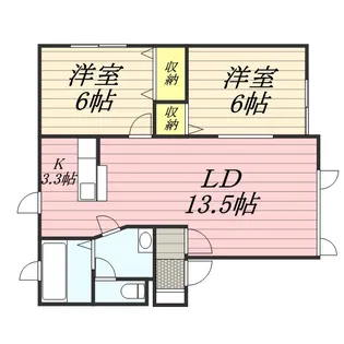 パナハイツ石山東【0202号室】の間取り