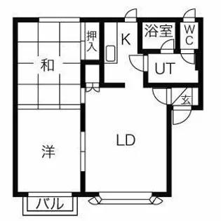 エスタシオ澄川【1階】の間取り