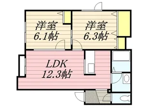 シャーメゾン山の手【0102号室】の間取り