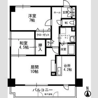 シビックコート苗穂駅前【905号室】の間取り
