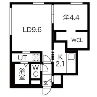ブルーイング大通東【3階】の間取り