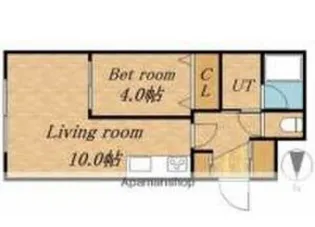 カピテーヌ円山【310号室】の間取り