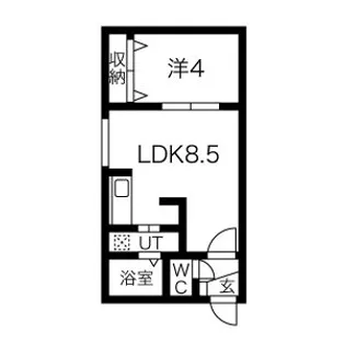 グランラヴィーヌ円山【4階】の間取り