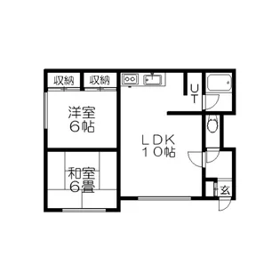 シティハイム川沿【202号室】の間取り