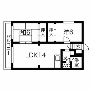 エルシー発寒【2階】の間取り