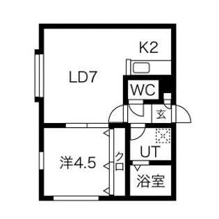 エリア発寒A【101号室】の間取り