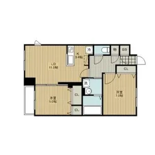 WATERLIFEーCITY.STELLA【5階】の間取り