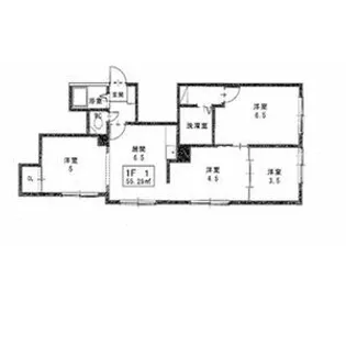 大富パレス【1号室】の間取り