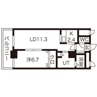 サンコート南4条【7階】の間取り