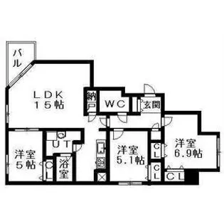 PARTIRE南円山(パルティーレ南円山)【5階】の間取り