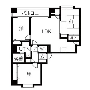 第2九条シャトー桂和【601号室】の間取り