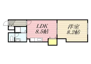 セントラルコーポ【805号室】の間取り