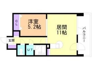 ライオンズマンション近代美術館前【0502号室】の間取り