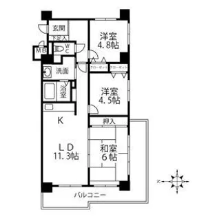 クリオ行啓通参番館【307号室】の間取り