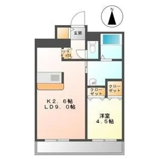 フェバリット ラ セスト【7階】の間取り