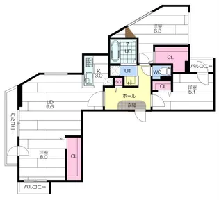 DOLCE FUSHIMI【5階】の間取り