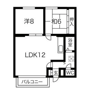 リバーサイドヴィラ山鼻【4階】の間取り